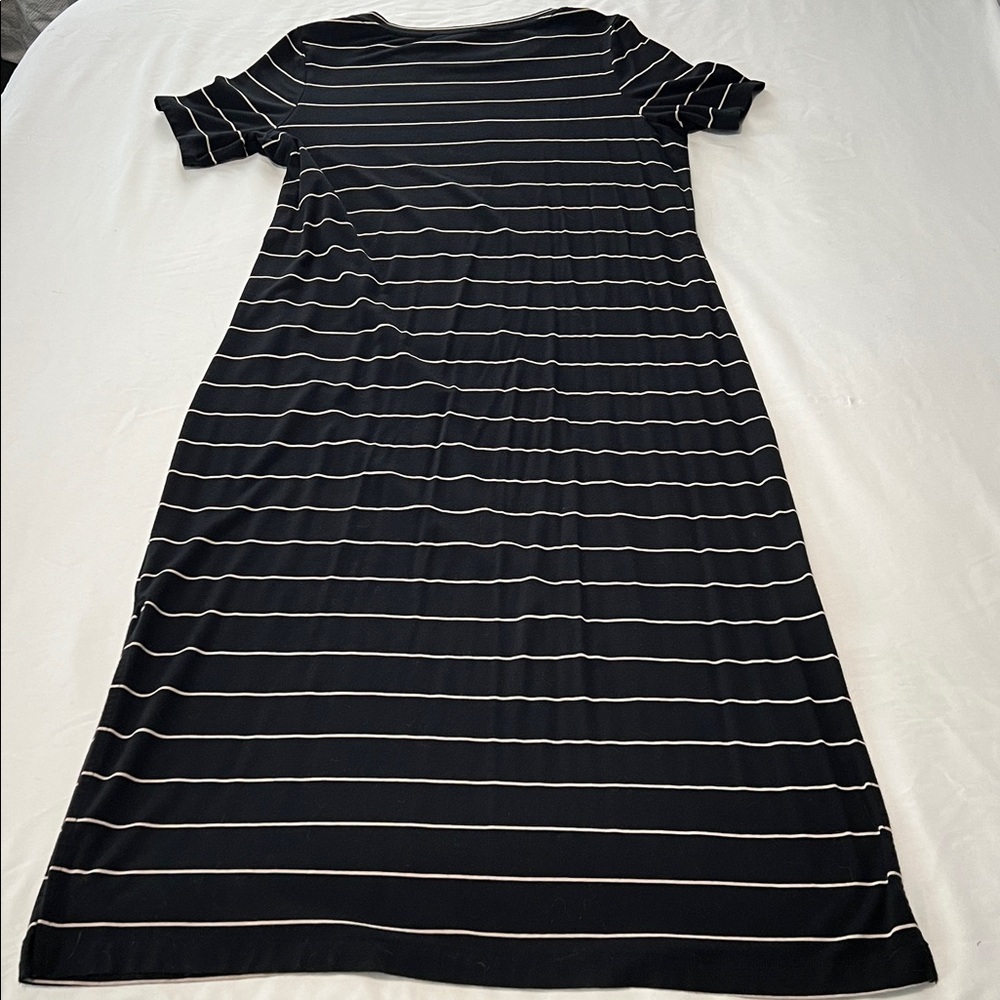 Banana Republic Factory Striped T-Shirt Maxi Dress w/ Split Hems - Picture 2 of 4